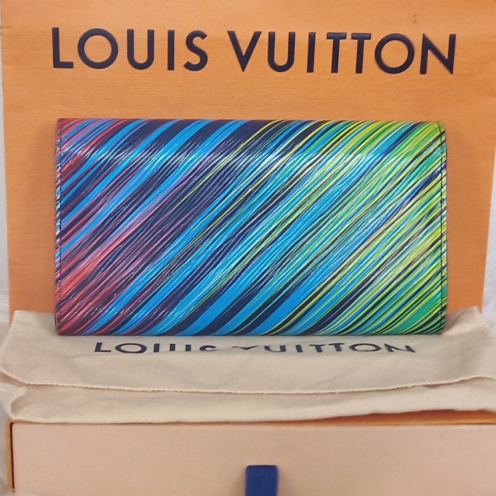 STUNNING Limited Edition LV Tropical Epi Twist Sarah Wallet Jewel Tones - Picture 3 of 16